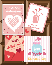 Valentine card template vol.2