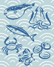 Sea creature brush illustration