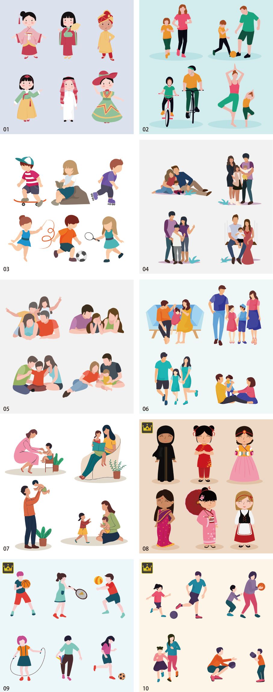 Childrens day illustration collection