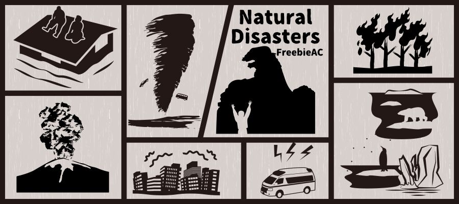 自然災害 異常気象のシルエット Freebie Ac Mail Magazine