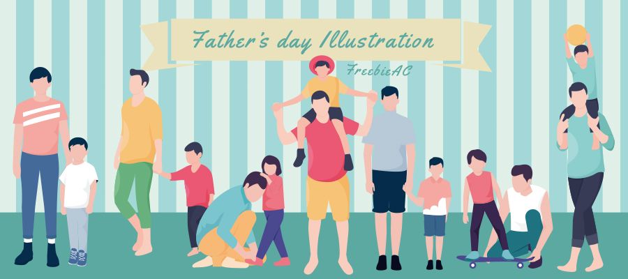 Father's day illustration collection