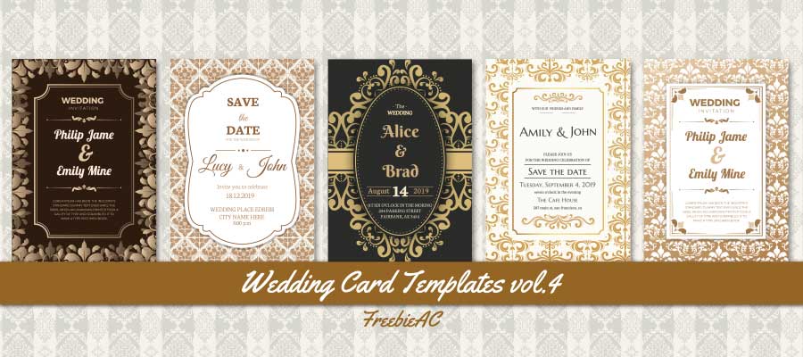 Wedding card templates vol.4