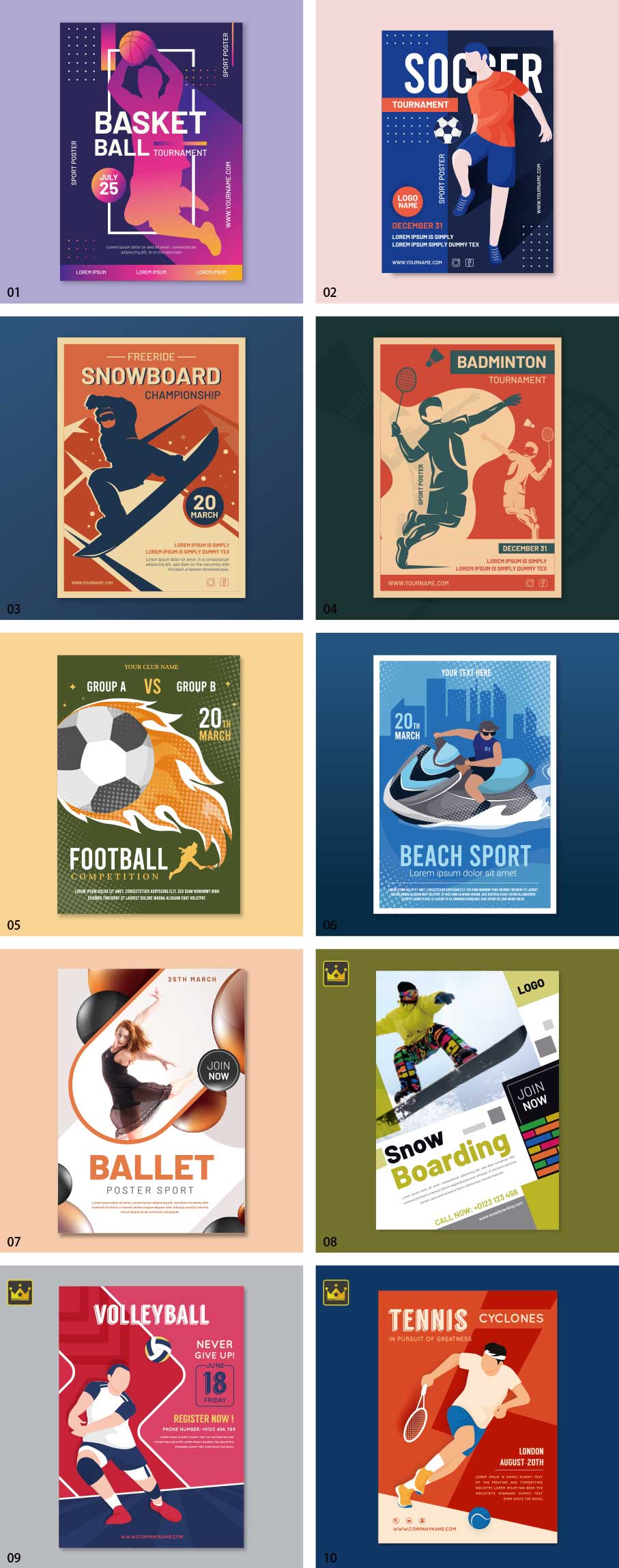 스포츠 포스터 템플릿