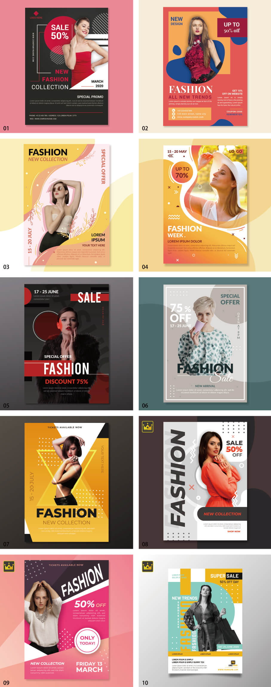 Fashion poster template