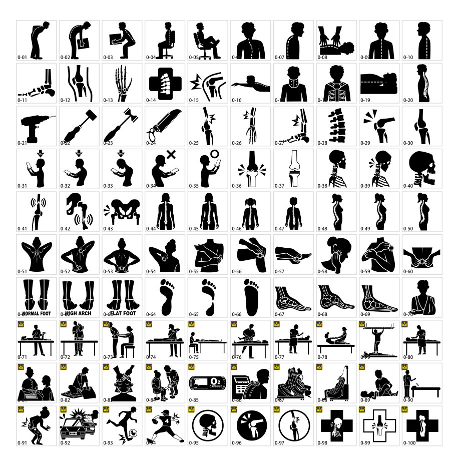 Osteopathy silhouettes