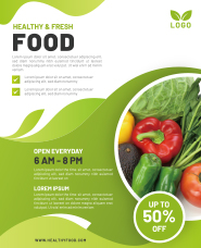 健康食品海報模板