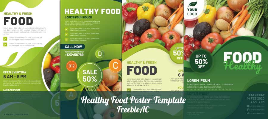 건강 식품 포스터 템플릿