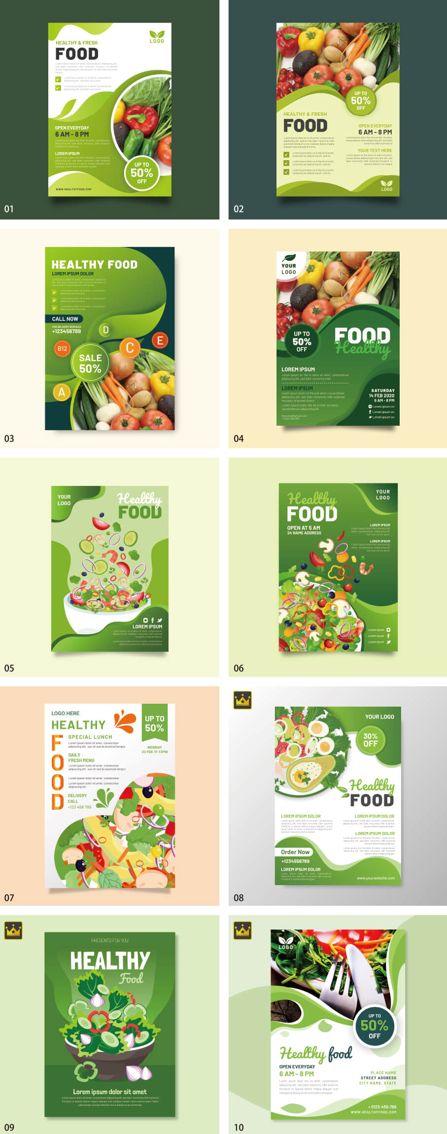 健康食品海報模板