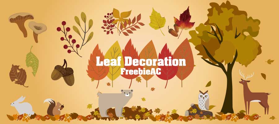 Leaf decoration illustration