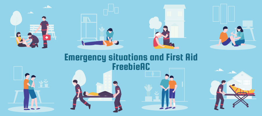 Emergency and first aid illustration collection