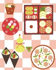 Fashionable Japanese food illustration