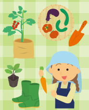 Illustration of a vegetable garden