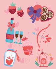 Valentine illustration collection