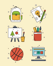 Back to school illustration collection