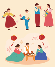 Lunar New Year in Korea Illustration Collection