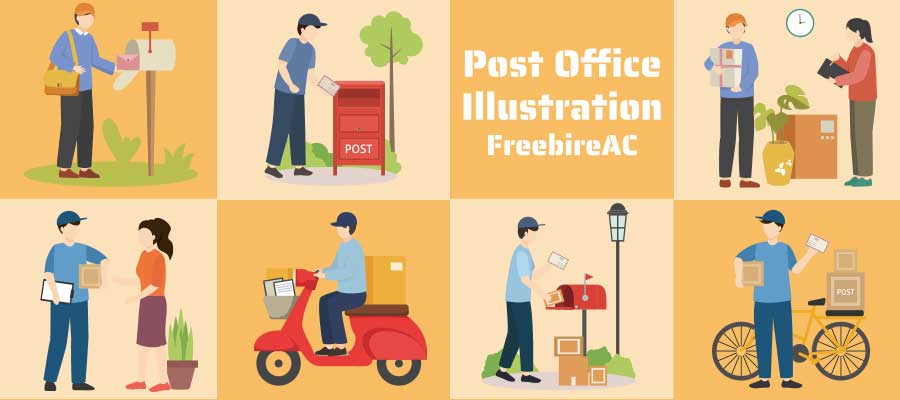 Post office illustration collection