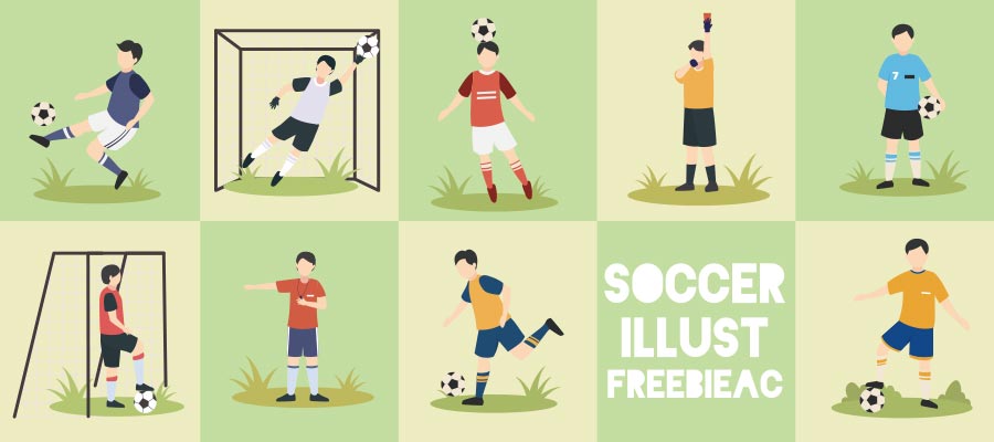 Soccer illustration collection