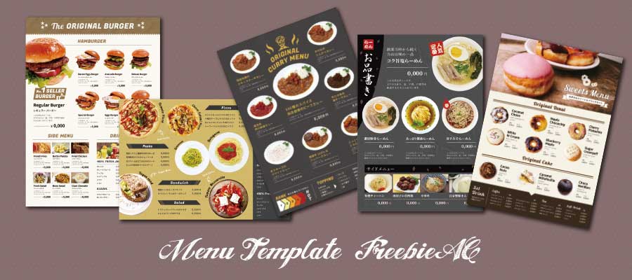 Trendy menu template