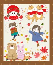 Warm autumn winter illustration