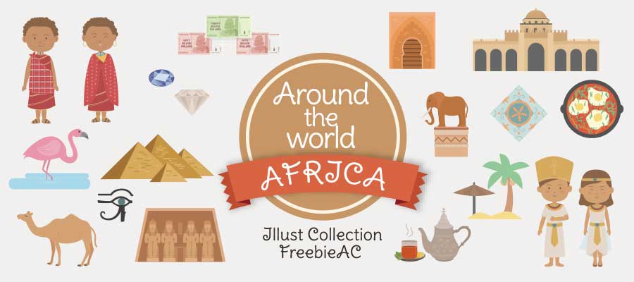 Các quốc gia trên thế giới Bộ sưu tập Minh họa Lục địa Châu Phi