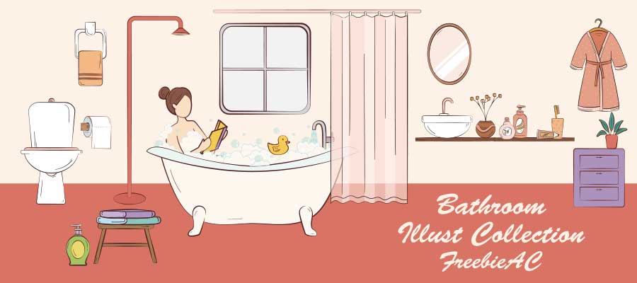 bath illustration collection