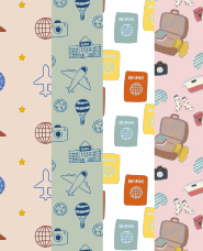Travel and outdoor illustration pattern