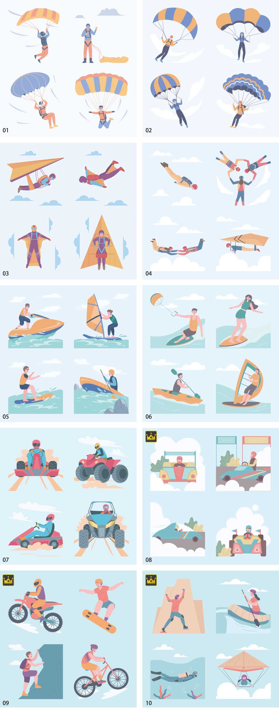 Extreme sports illustration collection vol.2