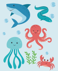 Bộ sưu tập minh họa sinh vật biển vol.3