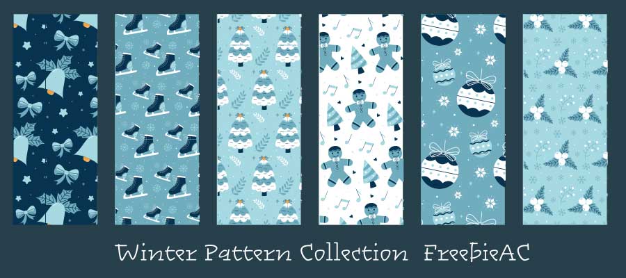 Winter pattern illustration collection