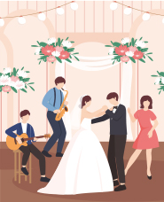 minh họa tiệc cưới