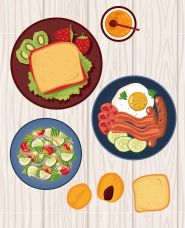 Breakfast illustration collection