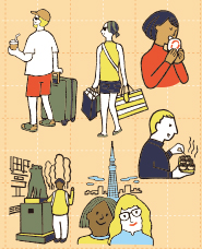 國外旅遊插畫