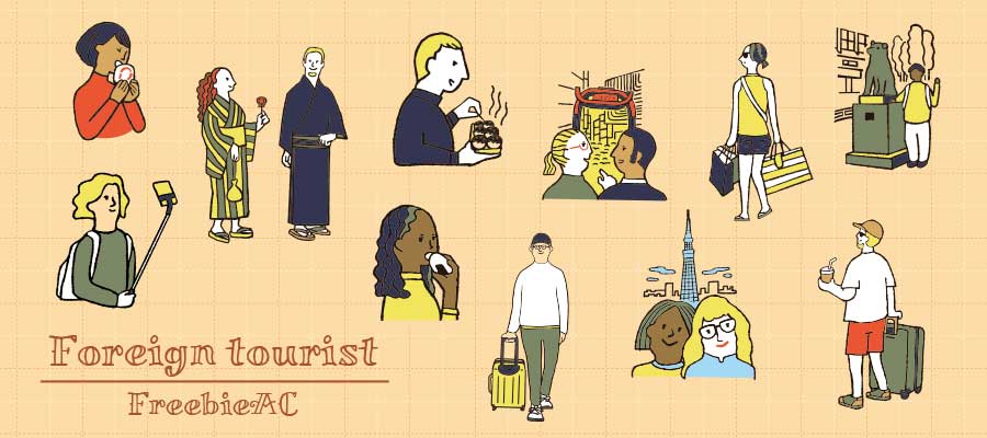 Illustration of foreign tourism
